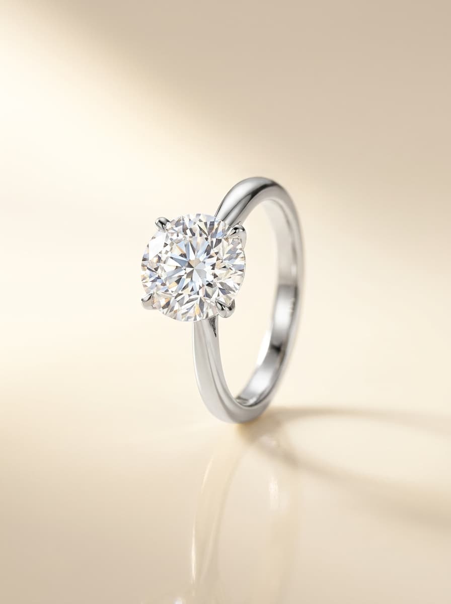 A certified diamond solitaire